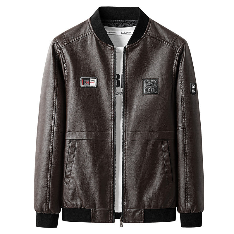 Herren Modische Kunstleder-Bomberjacke Drune 1787738231
