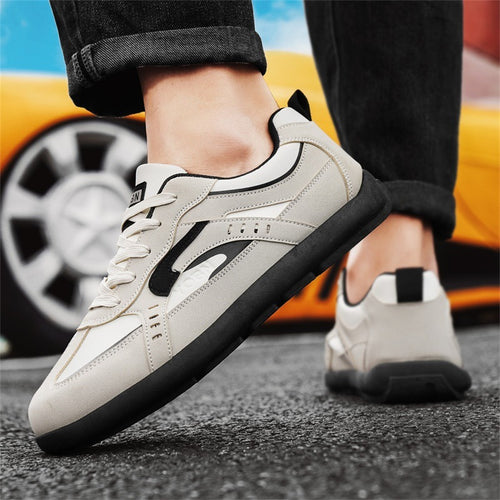 Herren urbaner Retro-Sneaker mit Veloursoptik, gedämpfter Zwischensohle und verstärkter Zehenkappe Drune