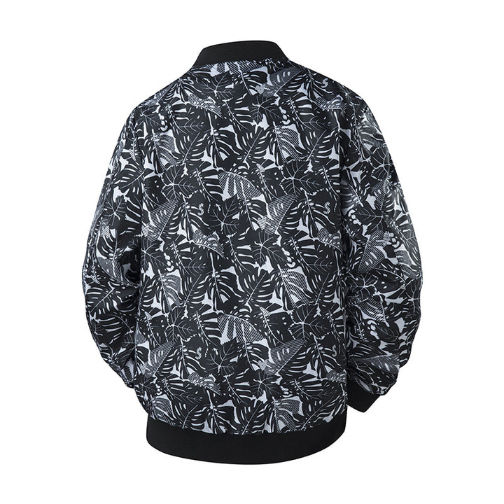 Herren Stylische Bomberjacke mit floralem Muster Drune