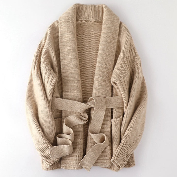 Damen Grobstrick-Cardigan mit Taschen und lässiger Passform Drune