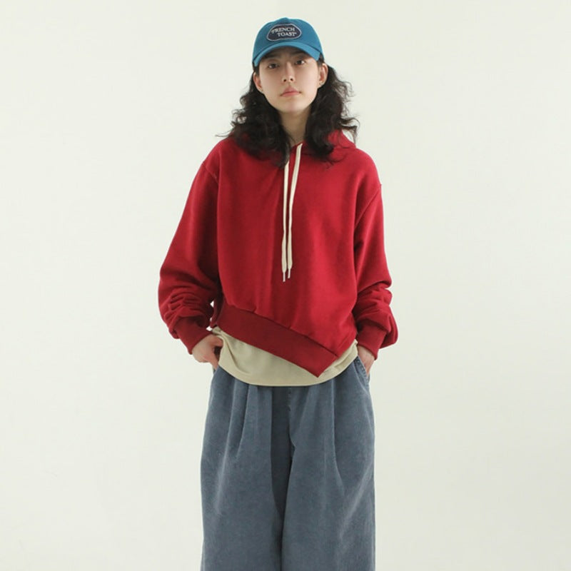 Damen lässiger Kapuzenpullover mit oversized Schnitt Drune