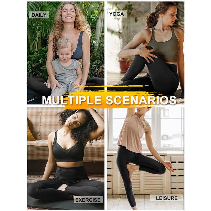 Damen Hochwertige Sportleggings mit seamless Design und hohem Bund Drune