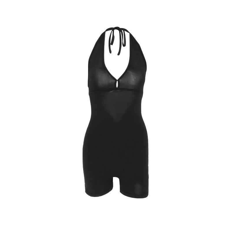 Damen Bralette-Badeanzug mit tiefem V-Ausschnitt und flexiblem Trägerdesign Drune