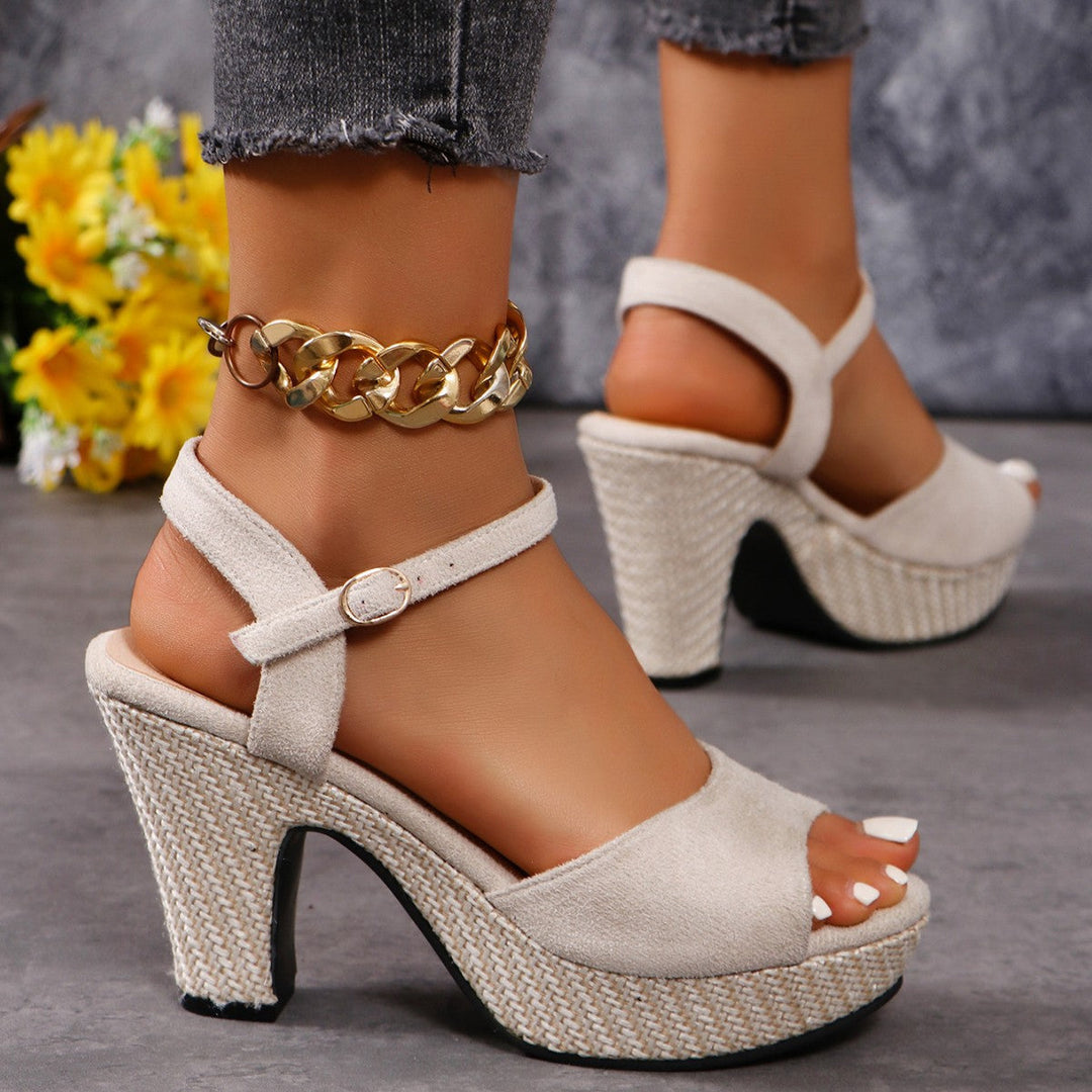 Damen Plateau-Pumps mit ausgefallenem Strukturdesign und elegantem Absatz Drune