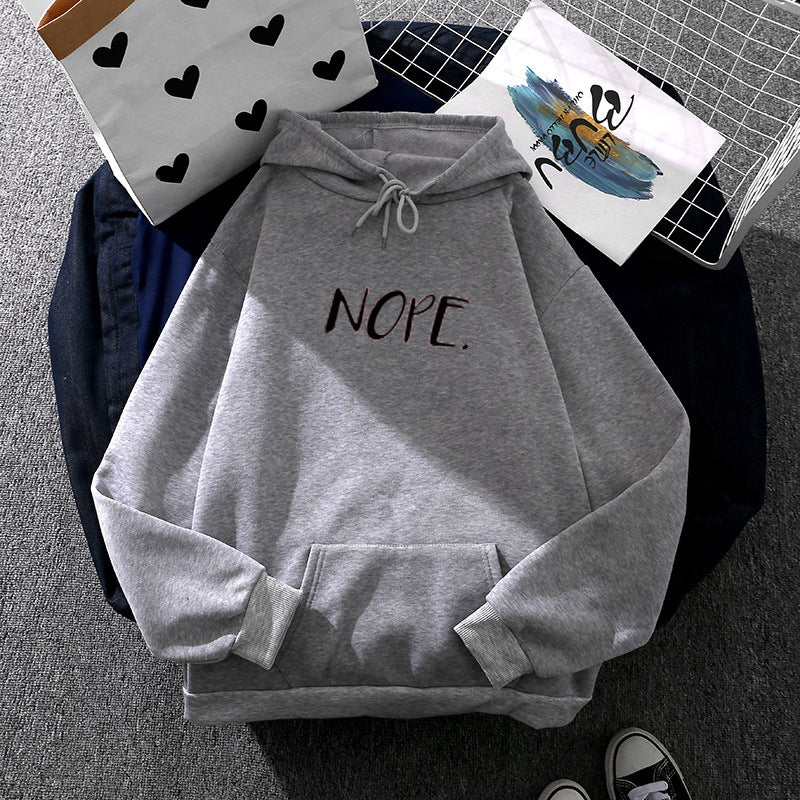 Damen nan lässiger Kapuzenpullover mit Statement-Print, Kängurutasche und weichem Fleece Drune