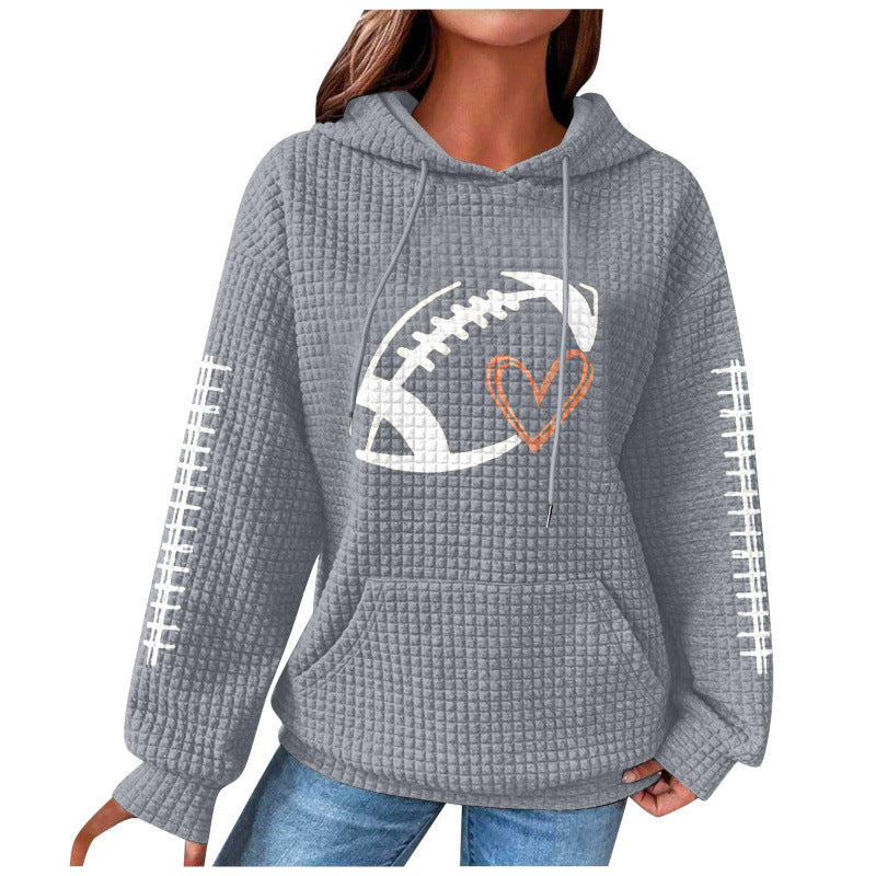 Damen Bequemer Kapuzenpullover mit Herzmotiv Drune