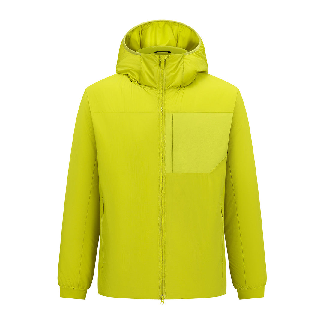 Herren Leichter Kapuzen-Urbanparka mit Zwei-Wege-Reißverschluss und Brusttasche Drune