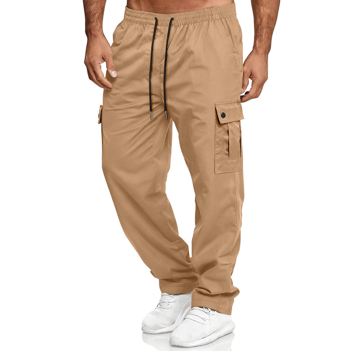 Herren Relaxed-Fit Cargo-Jogger mit elastischem Bund, Kordelzug und Klappentaschen Drune