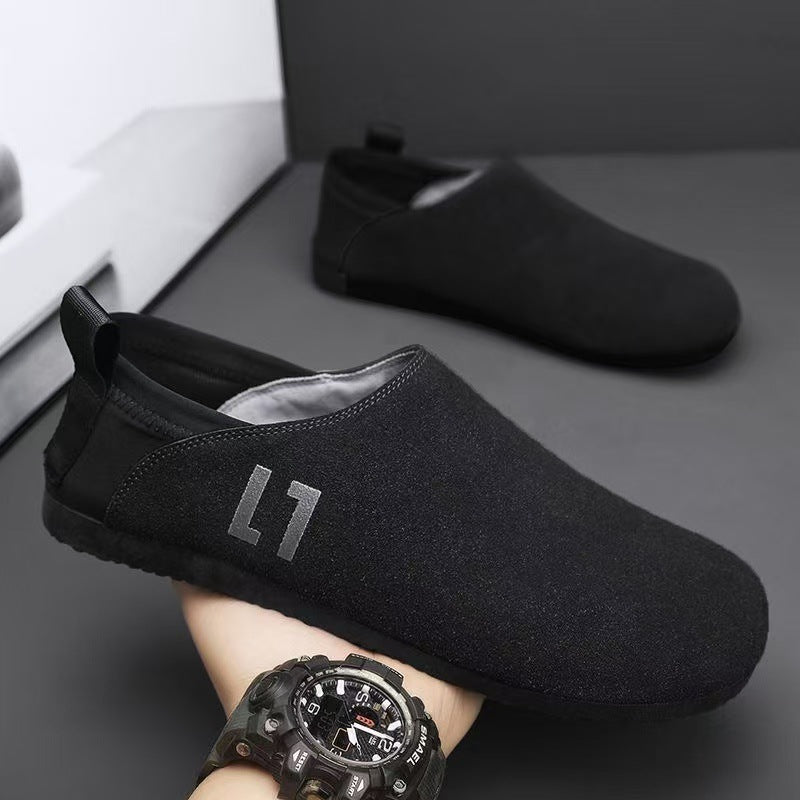 Herren Leichter Slip-On-Freizeitschuh mit elastischem Fersenriegel und flexibler Gummilaufsohle Drune