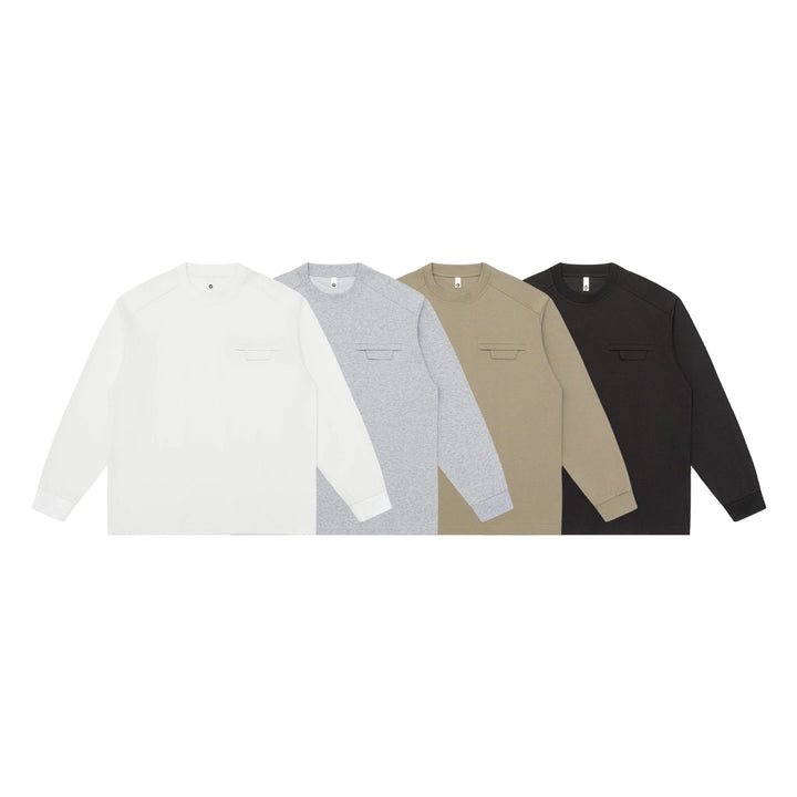 Unisex Oversize-Sweatshirt mit Raglanärmeln und verdeckter Brustklappe Drune