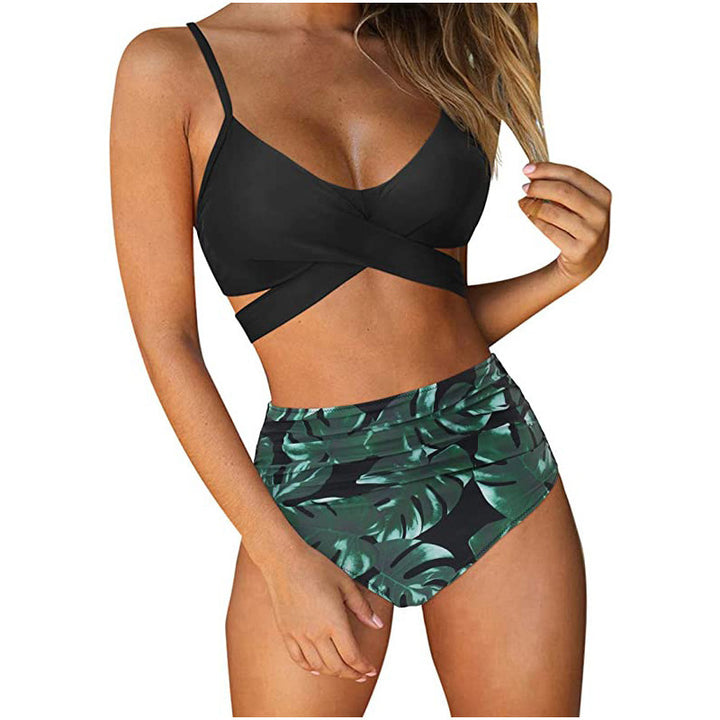 Damen Crop-Top Bikini-Set mit geflochtenem Design Drune