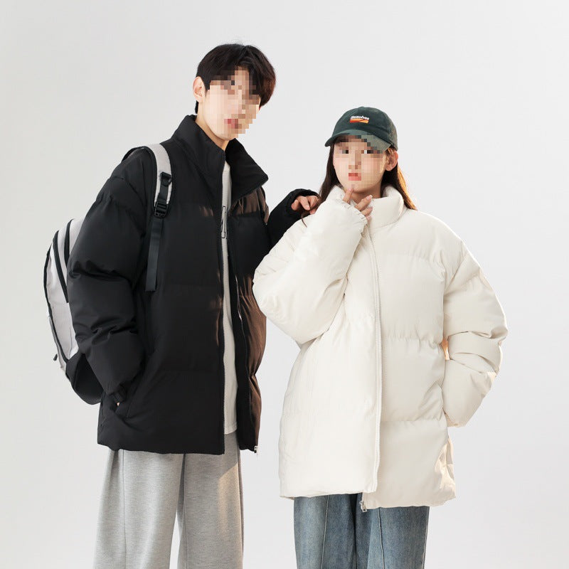Herren Wattierte Oversize-Pufferjacke mit hohem Stehkragen & elastischen Bündchen Drune