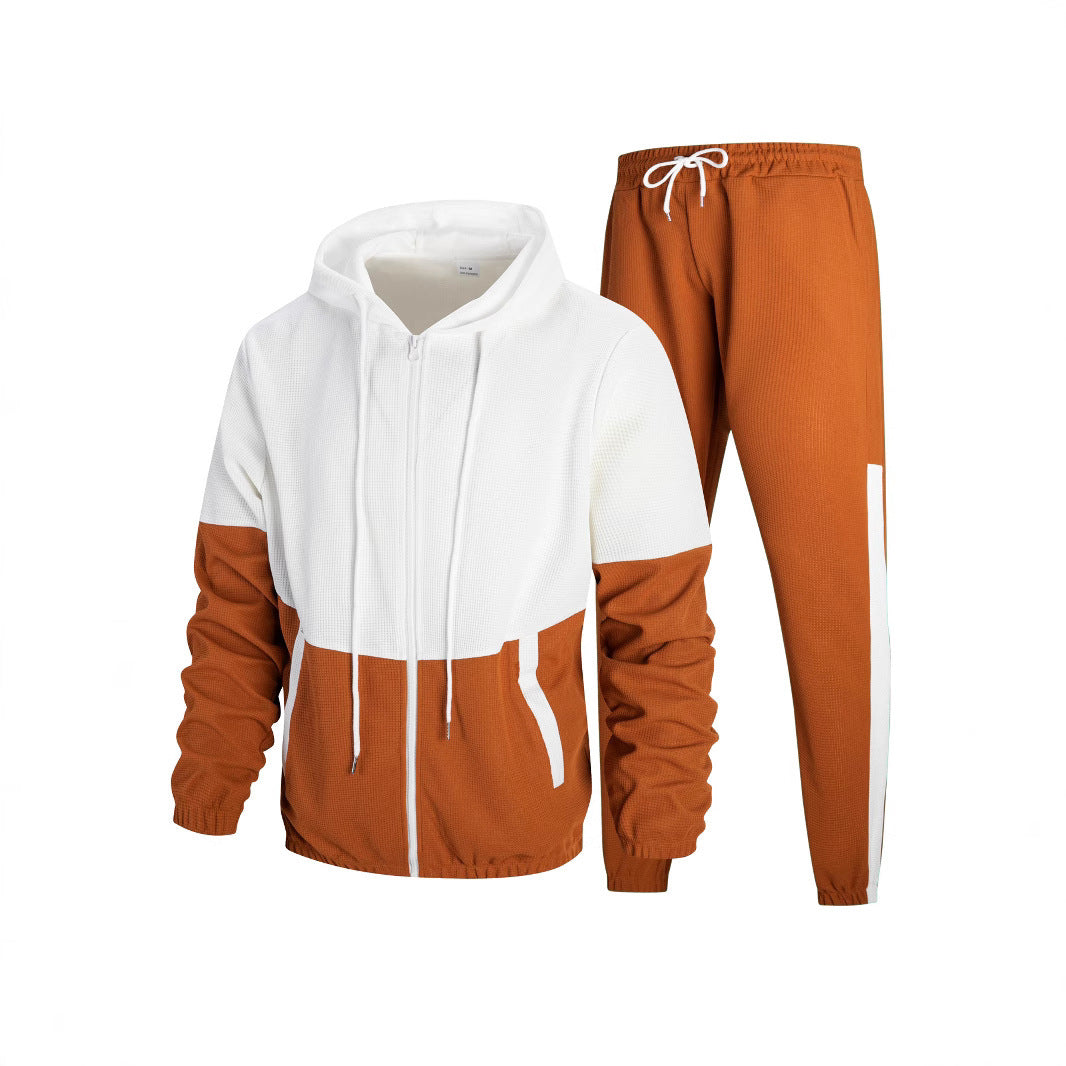 Herren modischer Trainingsanzug mit leistungsstarkem Funktionsmaterial und stylischem Blockdesign Drune