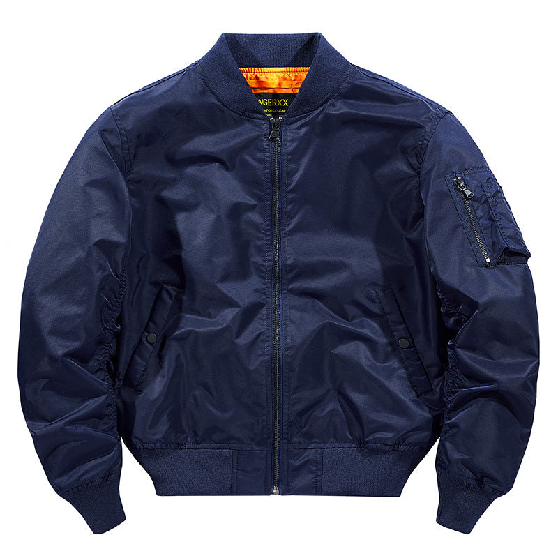 Herren  leichte isolierte Flug-Bomberjacke mit Utility-Tasche am Arm und Druckknopf-Eingangshandtaschen Drune
