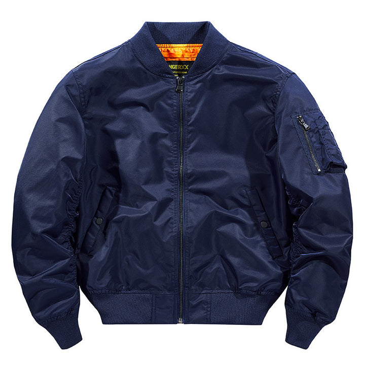 Herren  leichte isolierte Flug-Bomberjacke mit Utility-Tasche am Arm und Druckknopf-Eingangshandtaschen Drune