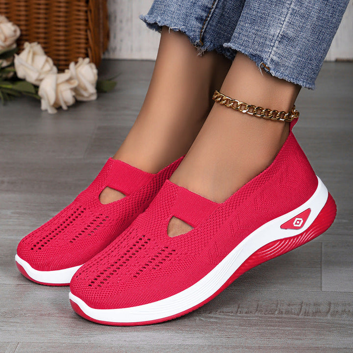 Damen Atmungsaktive Freizeit-Slipper mit elastischem Einschlupf und flexibler Sohle Drune