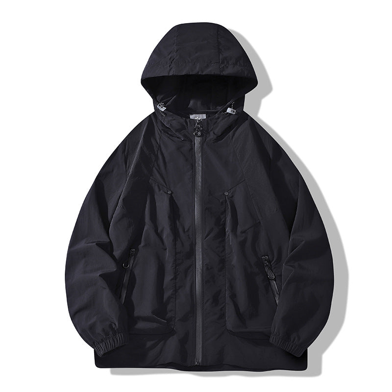 Herren Atmungsaktive Kapuzenjacke Drune