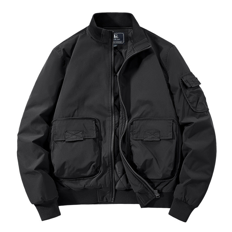 Herren Modische Bomberjacke mit zahlreichen Taschen Drune