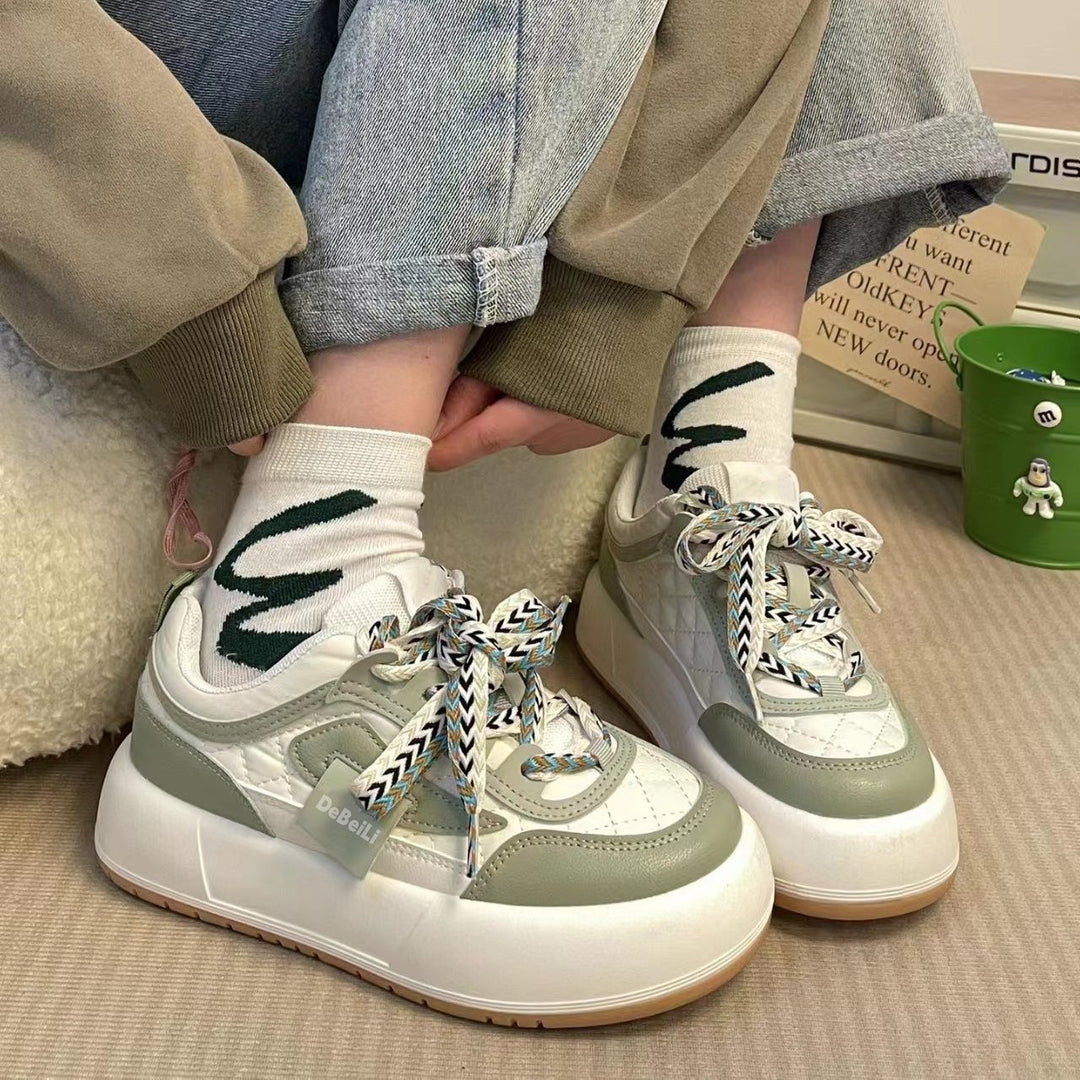 Damen Sportliche Sneaker mit modischem Obermaterial und innovativem Schnürdesign Drune