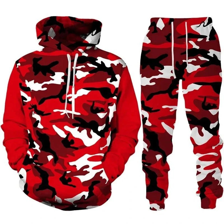 Herren Stylisches Kapuzensweatshirt und Jogginghose Set Drune