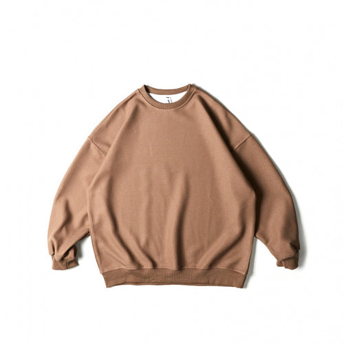 Unisex Weitgeschnittenes Sweatshirt mit Waffelstruktur, Rundhals und gerippten Bündchen Drune