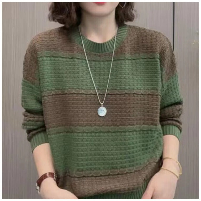 Damen Strickpullover mit strukturiertem Design und lässigem Schnitt Drune