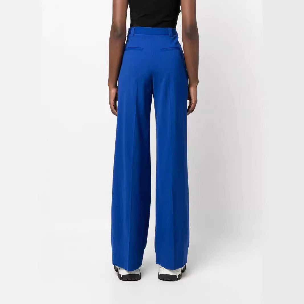 Damen High‑Waist Weitbein‑Hose im Tailoring‑Look Drune