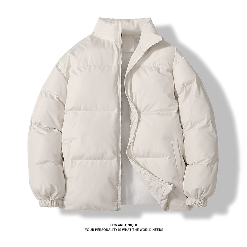 Unisex nan wattierte Steppjacke mit Stehkragen, zwei Taschen und elastischen Bündchen Drune