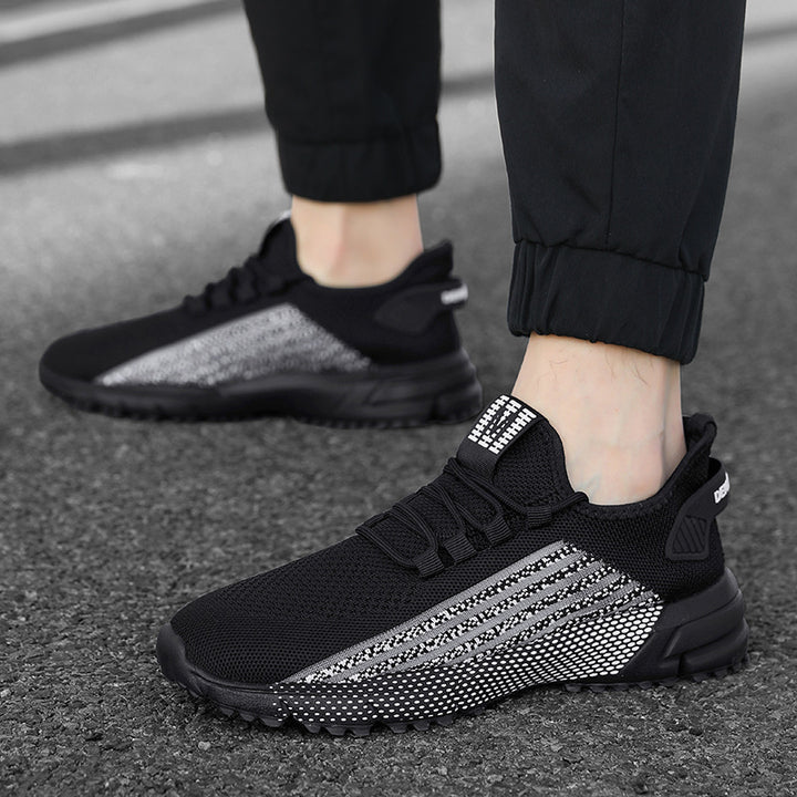 Herren nan atmungsaktive Stricksneaker mit profilierter Laufsohle und gepolsterter Fersenmanschette Drune