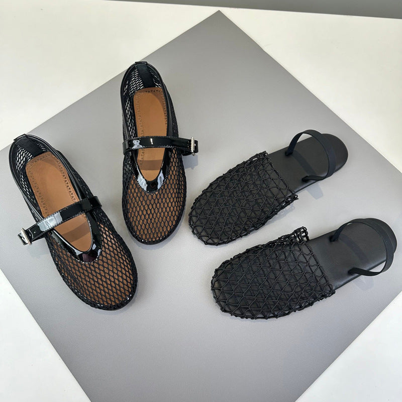 Damen Atmungsaktive Ballerinas mit Vintage-Design Drune