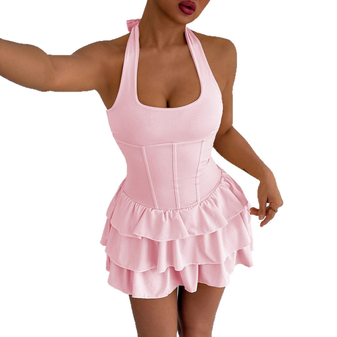 Damen Rüschenkleid mit trägerlosem Design und Figur formendem Schnitt Drune