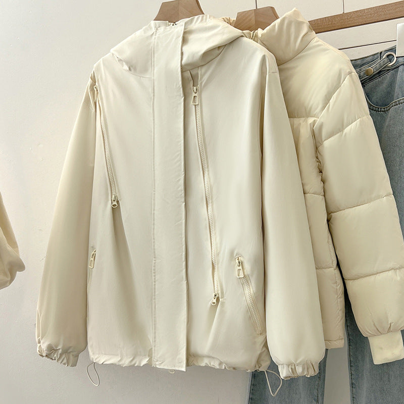 Damen Leichte Übergangsjacke mit verstellbarem Kapuzenkragen und praktischen Taschen Drune