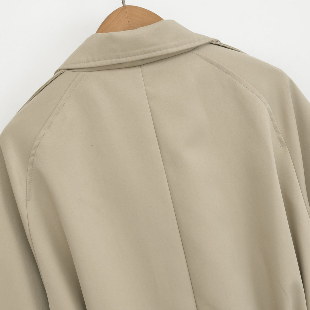 Damen Kurztrench mit Bindegürtel und weitem Arm Drune