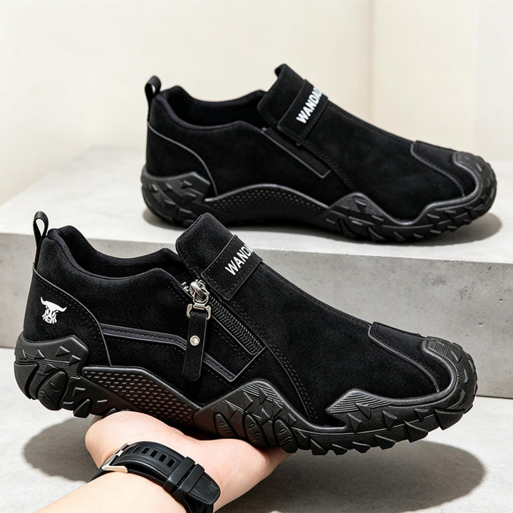Herren Sportliche Slip-On Sneakers mit Zipper Drune