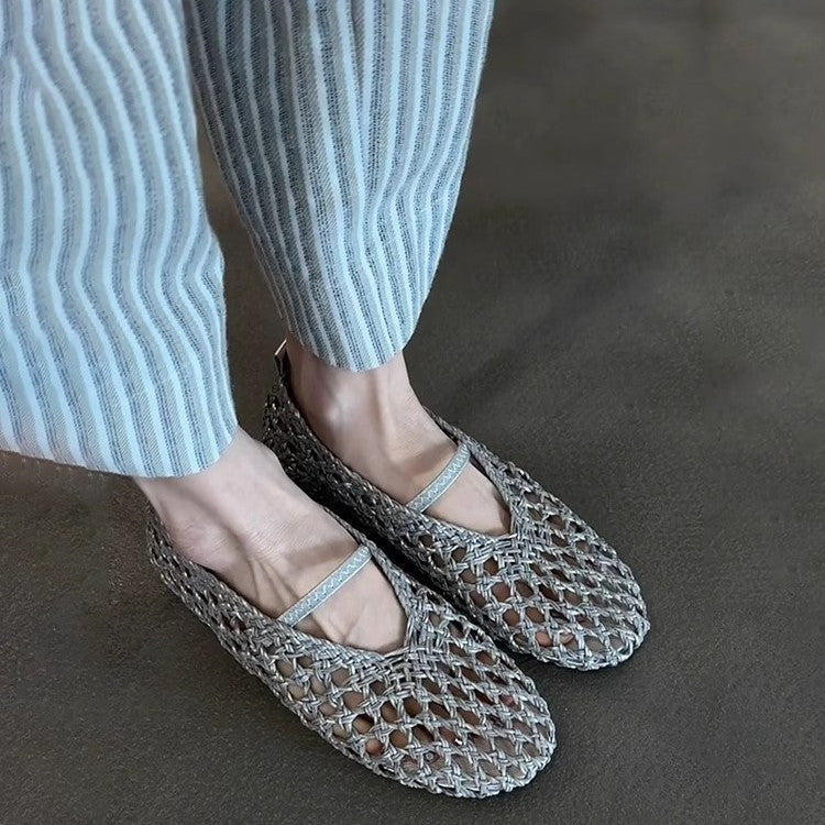 Damen Stilvolle Gewebte Slipper Drune