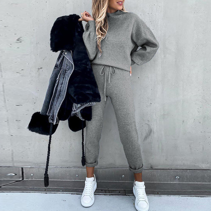 Damen Lässiges Hoodie-Set mit bequemen Jogginghosen Drune