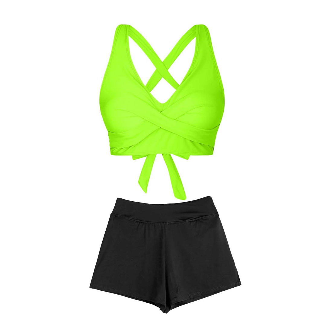 Damen Zweiteiliger Badeanzug mit floralem Design Drune
