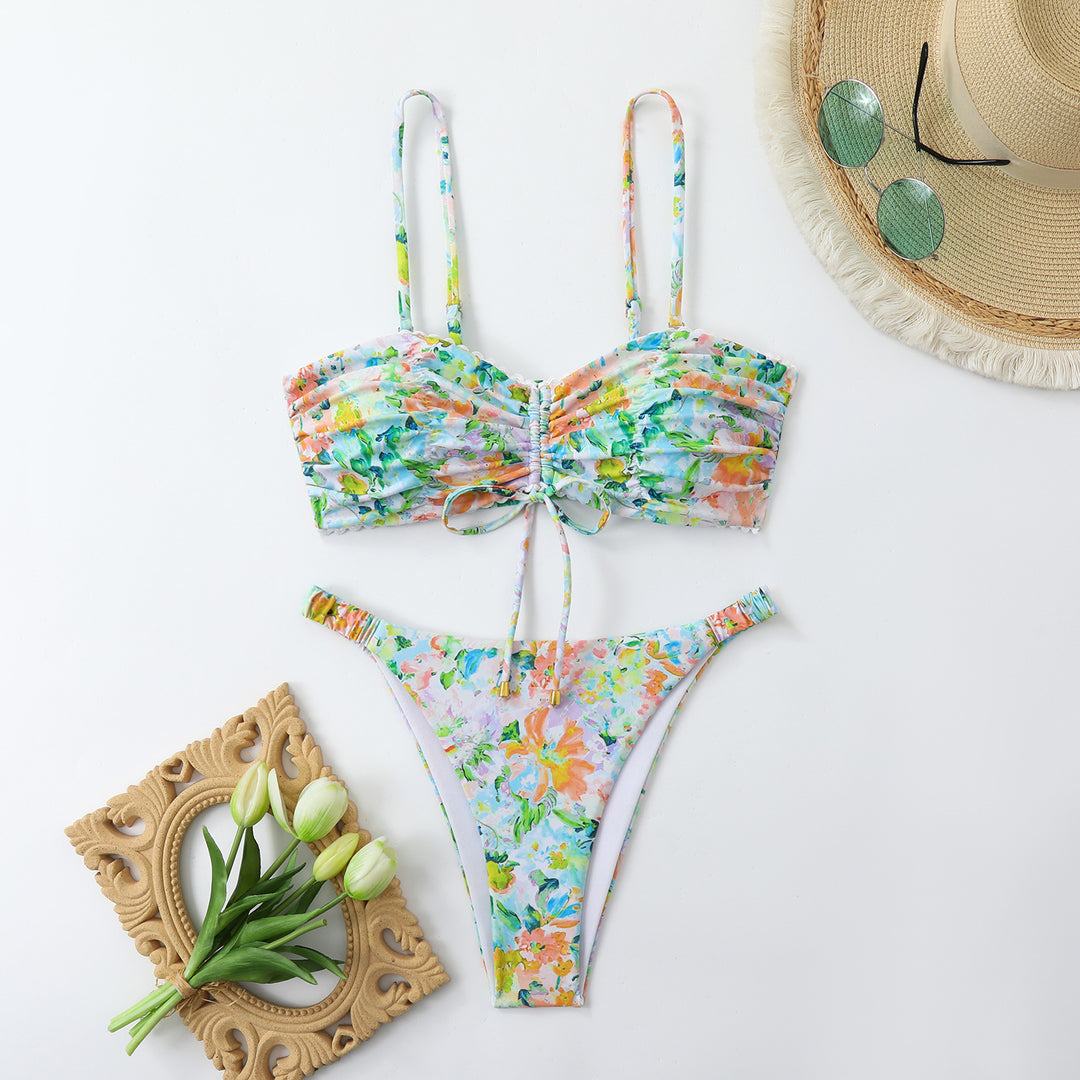 Damen Bandeau-Bikini mit raffinierten Rüschendetails Drune