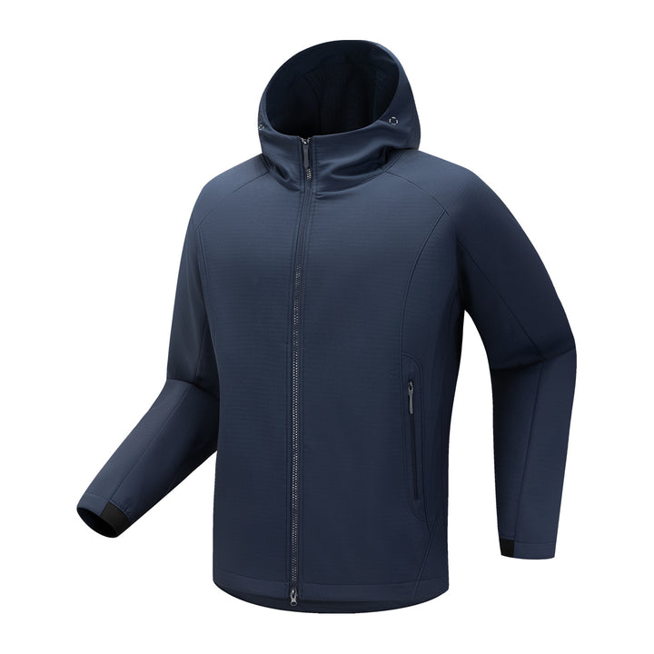Herren Softshell-Funktionsjacke mit Wattierung, Kapuze & Zwei-Wege-Reißverschluss Drune