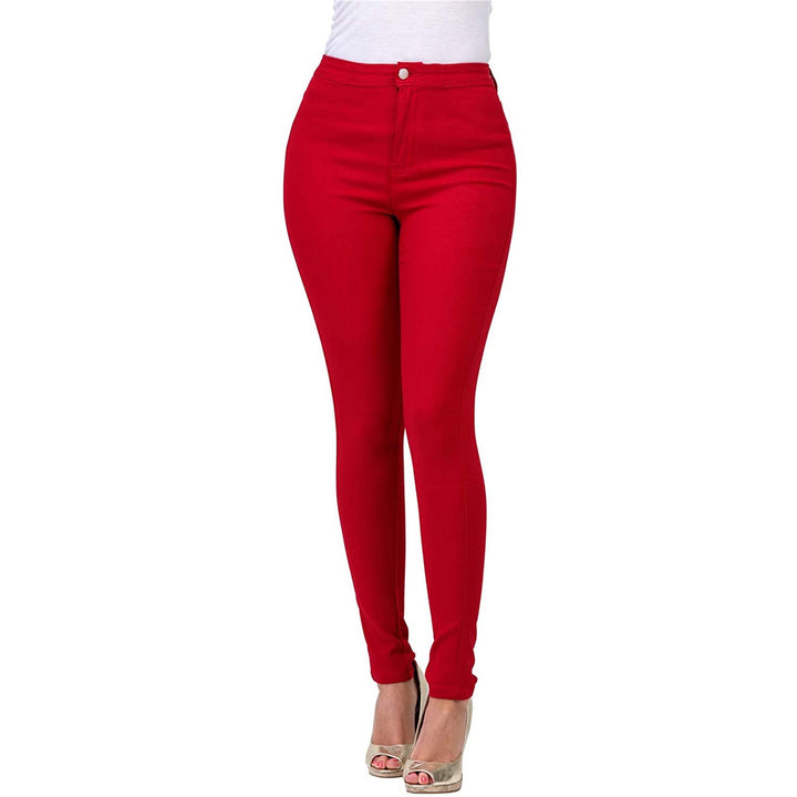 Damen Hochgeschnittene Slim Fit Jeans mit dehnbarem Stoff und unverzichtbarem Komfort Drune
