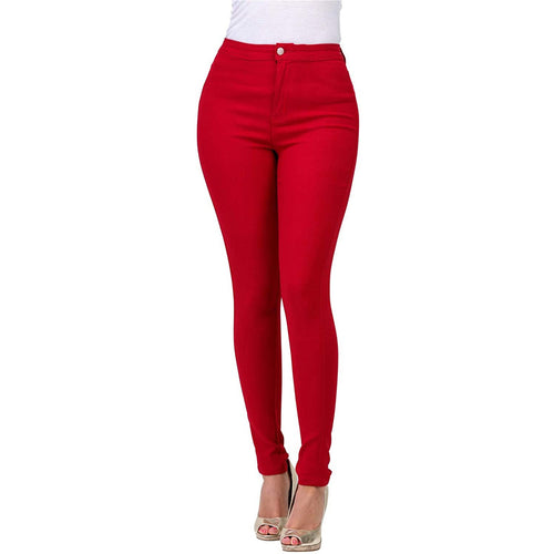 Damen Hochgeschnittene Slim Fit Jeans mit dehnbarem Stoff und unverzichtbarem Komfort Drune
