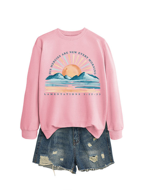Damen Sweatshirt mit inspirierendem Sonnenaufgangsdesign und lässigem Schnitt Drune