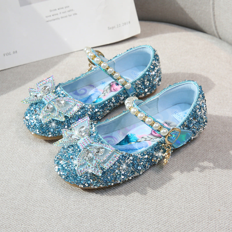 Mädchen Glitzernde Ballerinas mit Perlenakzent Drune
