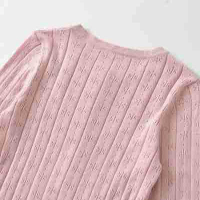 Damen Feinstrick-Longsleeve mit Knopfleiste und Strukturstrick Drune