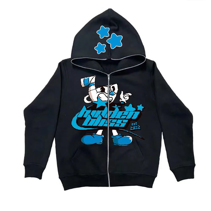 Damen Kapuzenjacke mit aufregendem Grafikdesign Drune