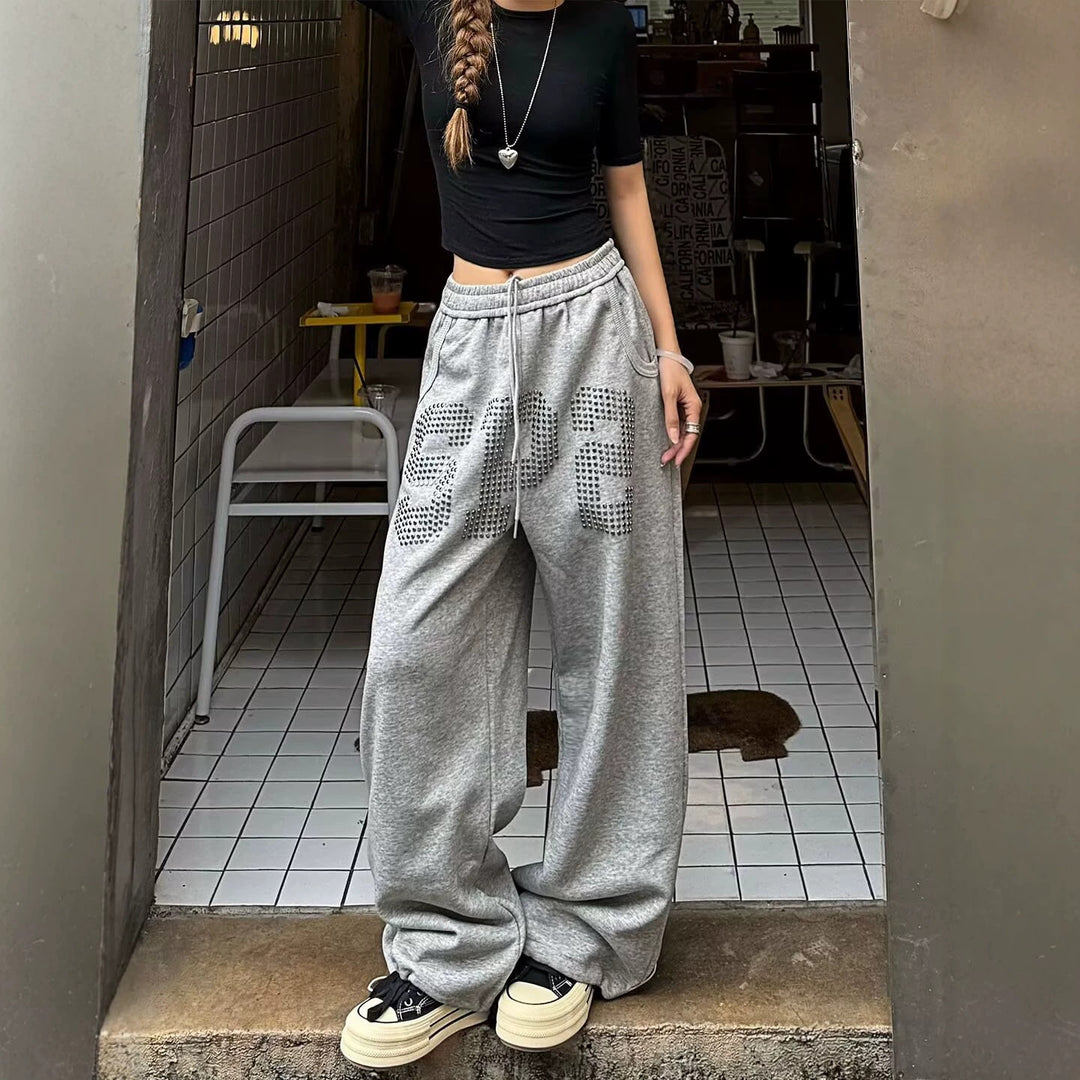 Damen Lässige Freizeithose mit Grafischem Druck Drune