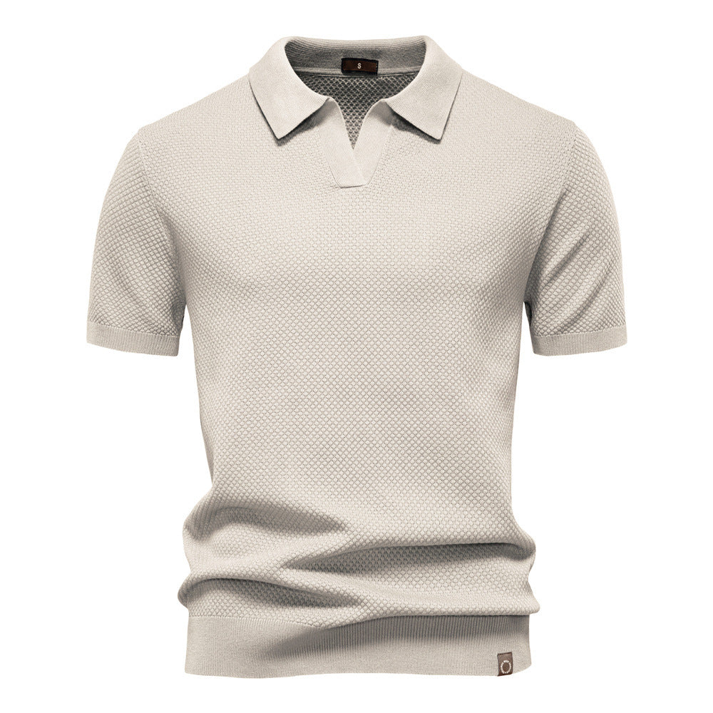 Herren Kurzärmliges Polo-Shirt mit strukturiertem Design Drune