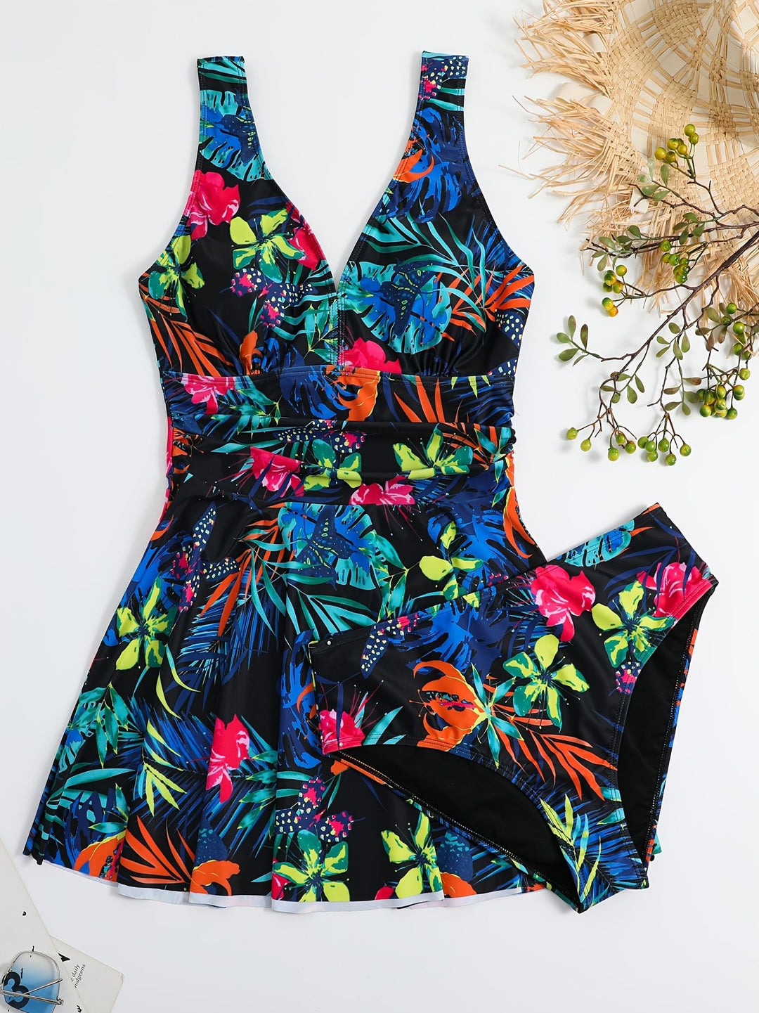 Damen Schwimmanzug mit elegantem Wickeldesign Drune