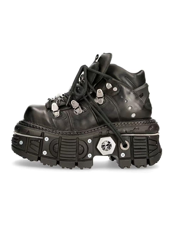 Damen Stabile High-Top Stiefel mit robuster Gummisohle Drune