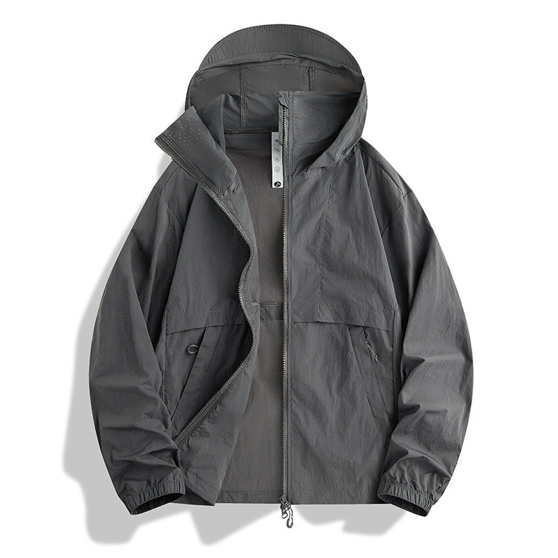 Herren Leichte Sportjacke mit durchgehendem Reißverschluss Drune